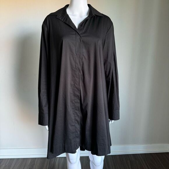 Comfy USA Black Swing Tunic Cotton Artsy Back Zipper Size XL - Picture 1 of 6